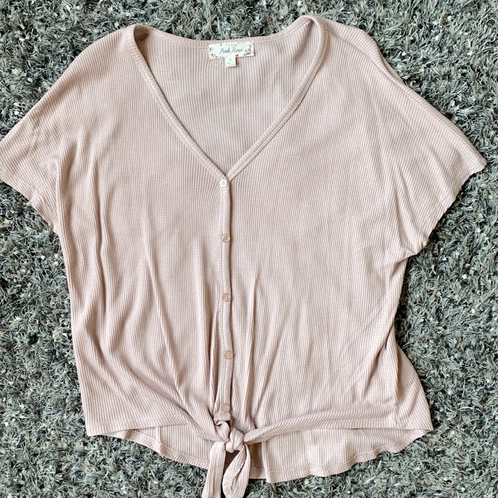 Dusty rose tie top